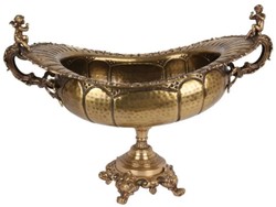 Ciotola decorativa barocco in ottone oro