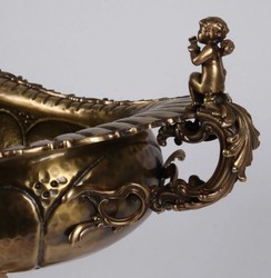 Ciotola decorativa barocco in ottone oro
