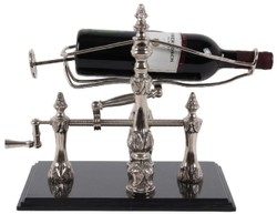 Art Nouveau wine stand silver black