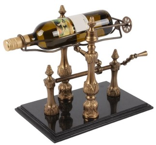 Art Nouveau wine stand gold black