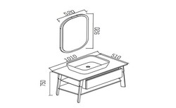 Casa Padrino luxury baroque bathroom set matt gray / white - 1 Baroque Washstand with Ceramic Washbasin & 1 Baroque LED Wall Mirror - Baroque bathroom furniture