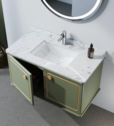 Casa Padrino juego de baño de lujo verde / dorado con tapa de mármol - muebles de baño de hotel Casa Padrino juego de baño de lujo verde / dorado con tapa de mármol - muebles de baño de hotel