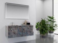 Casa Padrino juego de baño de lujo porcelana moteada gris - muebles de baño de hotel Casa Padrino juego de baño de lujo porcelana moteada gris - muebles de baño de hotel