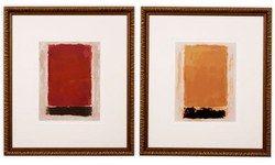 Casa Padrino tirage d'art de luxe lot de 2 Art Abstrait de Clément Garnier Or 73 x H. 83 cm
