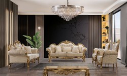 Magnificent luxury baroque living room armchair white gold