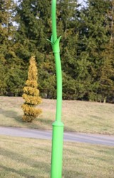 Lanterna da giardino curva Art Nouveau verde viola bianco