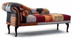 Luxury Chesterfield Chaise Longue Colorful Brown Dark Brown