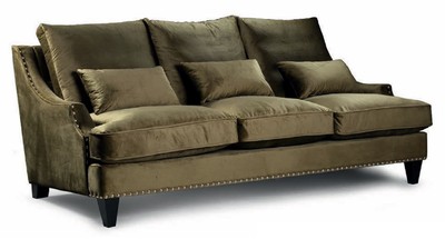 Sofá de salón de lujo verde oliva negro