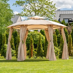 Pavillon de jardin de terrasse de luxe beige Pavillon de jardin de terrasse de luxe beige