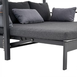 Casa Padrino tumbona de playa / tumbona de jardín de lujo con dosel gris A. 196 cm - Muebles de playa y jardín Casa Padrino tumbona de playa / tumbona de jardín de lujo con dosel gris A. 196 cm - Muebles de playa y jardín