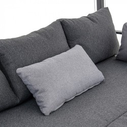 Casa Padrino tumbona de playa / tumbona de jardín de lujo con dosel gris A. 196 cm - Muebles de playa y jardín Casa Padrino tumbona de playa / tumbona de jardín de lujo con dosel gris A. 196 cm - Muebles de playa y jardín