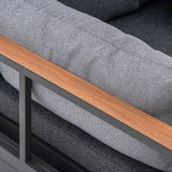 Casa Padrino tumbona de playa / tumbona de jardín de lujo con dosel gris A. 196 cm - Muebles de playa y jardín Casa Padrino tumbona de playa / tumbona de jardín de lujo con dosel gris A. 196 cm - Muebles de playa y jardín