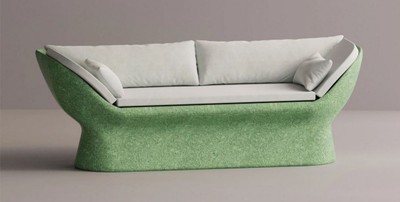 Luxus Wohnzimmer Hotel Outdoor Garten Sofa Weiß Grün