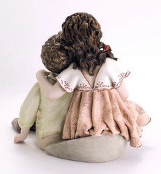 Scultura decorativa per bambole in porcellana realizzate e dipinte a mano