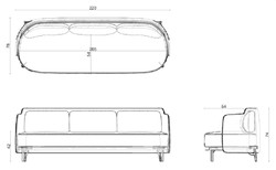 Luxury Living Room & Hotel Sofa Gray Bronze