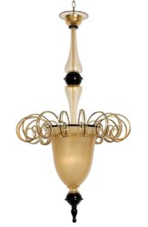 Prunkvoller Luxus Barock Kristallglas Kronleuchter Gold Schwarz