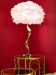 Luxus Tischleuchte Schreibtischleuchte Gold Rosa