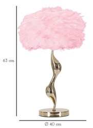 Luxus Tischleuchte Schreibtischleuchte Gold Rosa