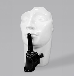 Scultura decorativa XXL di lusso bianco nero Scultura decorativa XXL di lusso bianco nero