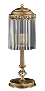 Luxury baroque crystal table lamp brass with patina