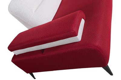 Casa Padrino Luxus Ecksofa Bordeauxrot / Weiß / Grau 310 x 310 cm - Wohnzimmer Sofa
