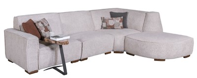 Casa Padrino Luxus Ecksofa Grau / Braun 290 x 215 cm - Wohnzimmer & Hotel Möbel