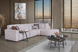 Luxus Wohnzimmer Hotel Sofa Ecksofa Grau Braun