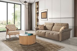Luxus Wohnzimmer & Hotel Sessel Grau Orange Braun