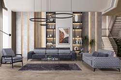 Casa Padrino luxury living room & hotel armchair white / black - Living room & hotel interior