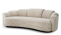 Casa Padrino luxury sofa beige / black 232 cm - Hotel & living room furniture