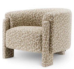 Casa Padrino poltrona da soggiorno e hotel di lusso con motivo leopardato beige - Mobili di lusso