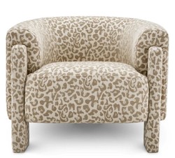 Casa Padrino poltrona da soggiorno e hotel di lusso con motivo leopardato beige - Mobili di lusso