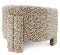 Casa Padrino poltrona da soggiorno e hotel di lusso con motivo leopardato beige - Mobili di lusso