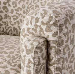 Casa Padrino poltrona da soggiorno e hotel di lusso con motivo leopardato beige - Mobili di lusso