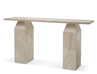 Casa Padrino consola de travertino de lujo beige 150 cm - Muebles de lujo