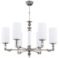 Casa Padrino araña de luces barroco de lujo plata / blanco Ø 69 x A. 70 cm Casa Padrino araña de luces barroco de lujo plata / blanco Ø 69 x A. 70 cm