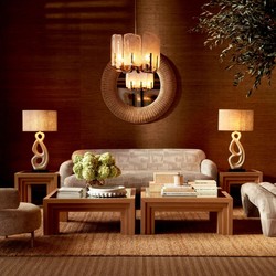 Luxus Wohnzimmer Hotel Sofa Sandfarben