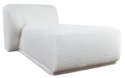 Casa Padrino chaise longue di lusso lato sinistro bianco 166 cm - Mobile da soggiorno componibile