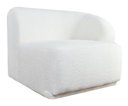 Casa Padrino luxury armchair right side white 87 x 94 x H. 75 cm - Modular furniture