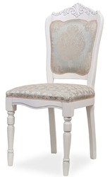 Luxus Barock Esszimmer Stuhl 4er Set Silber Beige Weiß