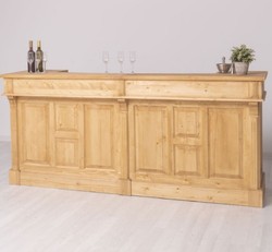 Landhausstil Massivholz Bar Theke Naturfarben