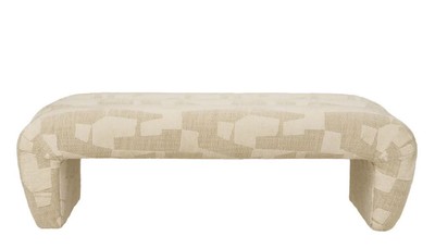 Casa Padrino Luxus Sitzbank Sandfarben 144 cm - Schlafzimmer & Hotel Möbel