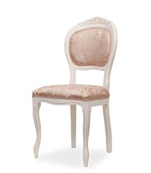 Luxury Baroque Hotel Dining Chair Pink White