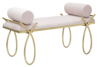 Casa Padrino panca di lusso rosa / oro 112,5 cm - Interni di lusso Casa Padrino panca di lusso rosa / oro 112,5 cm - Interni di lusso