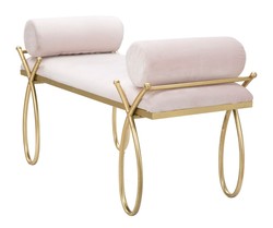 Casa Padrino panca di lusso rosa / oro 112,5 cm - Interni di lusso