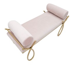 Casa Padrino panca di lusso rosa / oro 112,5 cm - Interni di lusso