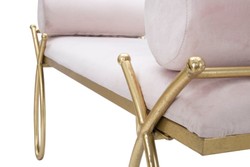 Casa Padrino panca di lusso rosa / oro 112,5 cm - Interni di lusso