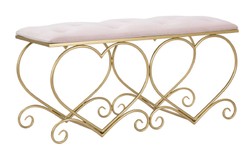 Casa Padrino luxury bench pink / gold 105 cm - Living room & bedroom furniture Casa Padrino luxury bench pink / gold 105 cm - Living room & bedroom furniture
