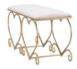 Casa Padrino luxury bench pink / gold 105 cm - Living room & bedroom furniture Casa Padrino luxury bench pink / gold 105 cm - Living room & bedroom furniture