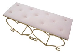 Casa Padrino luxury bench pink / gold 105 cm - Living room & bedroom furniture Casa Padrino luxury bench pink / gold 105 cm - Living room & bedroom furniture